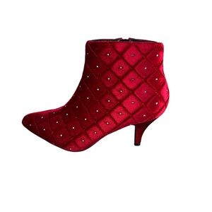 C COMFORT EST. 1946 Studded Velvety Ankle Boots Booties